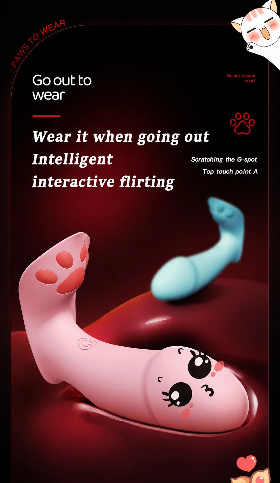 Cat Paw Invisible Wearable Vibrator detail 2