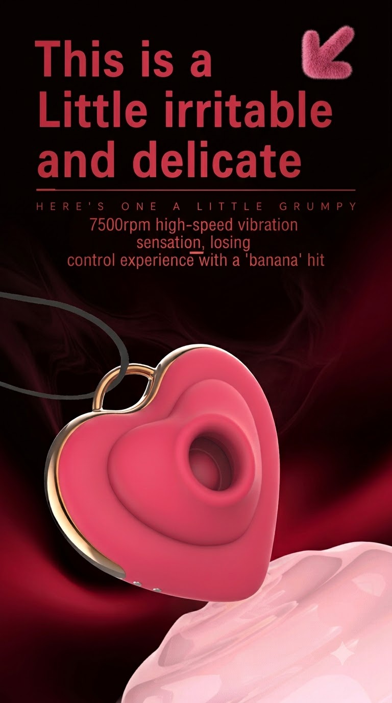 Suction & Spanking 2-in-1 Heart Necklace