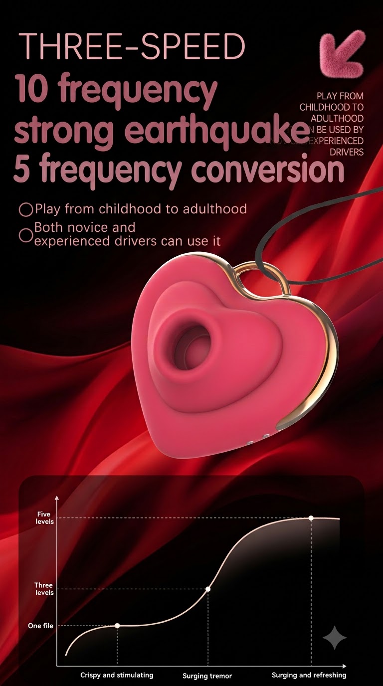 Suction & Spanking 2-in-1 Heart Necklace