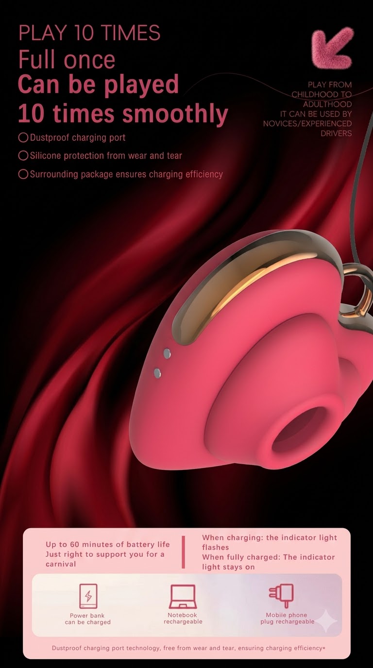 Suction & Spanking 2-in-1 Heart Necklace