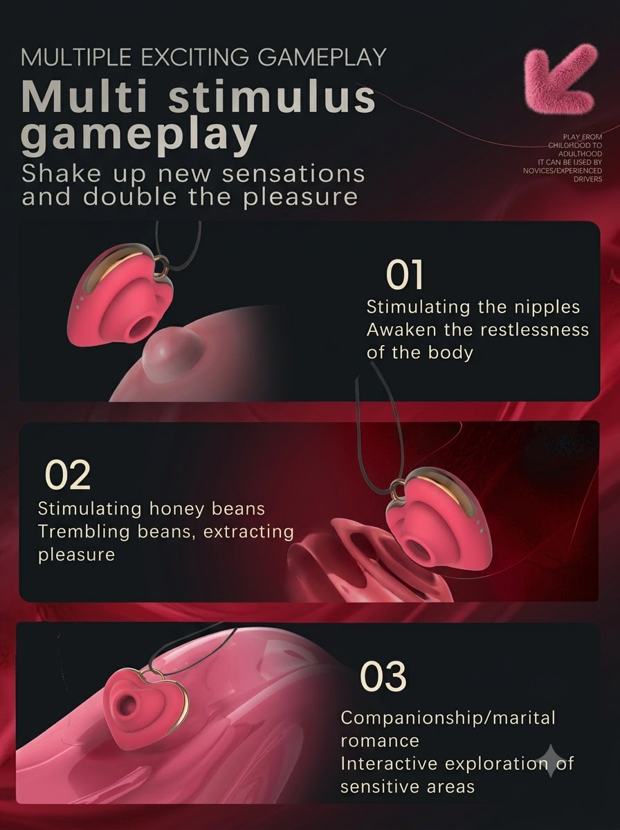 Suction & Spanking 2-in-1 Heart Necklace