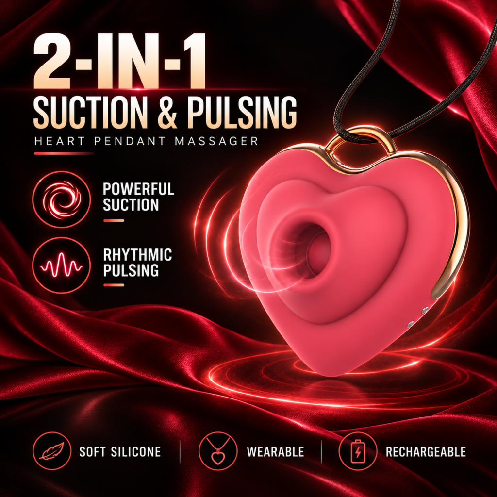 Suction & Spanking 2-in-1 Heart Necklace