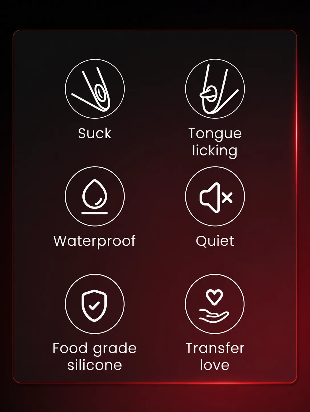 Heart-Shaped Tongue Licking & Suction Massager detail 1