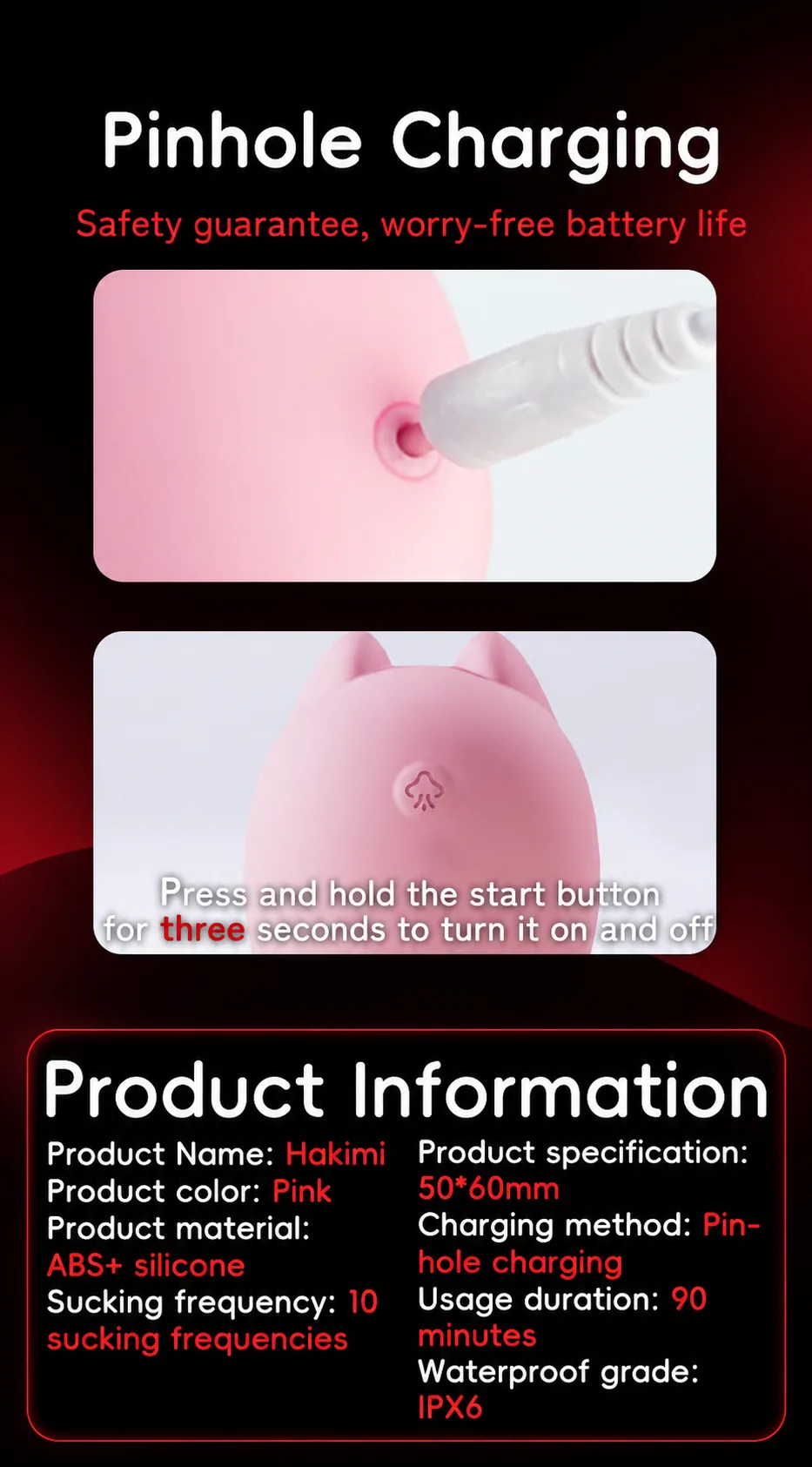 Hakimi Compact Suction Massager detail 8
